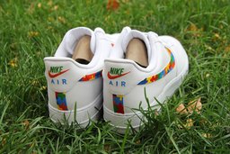 Hand Drawn Rainbow Puzzle Custom Air Force 1 - view 2