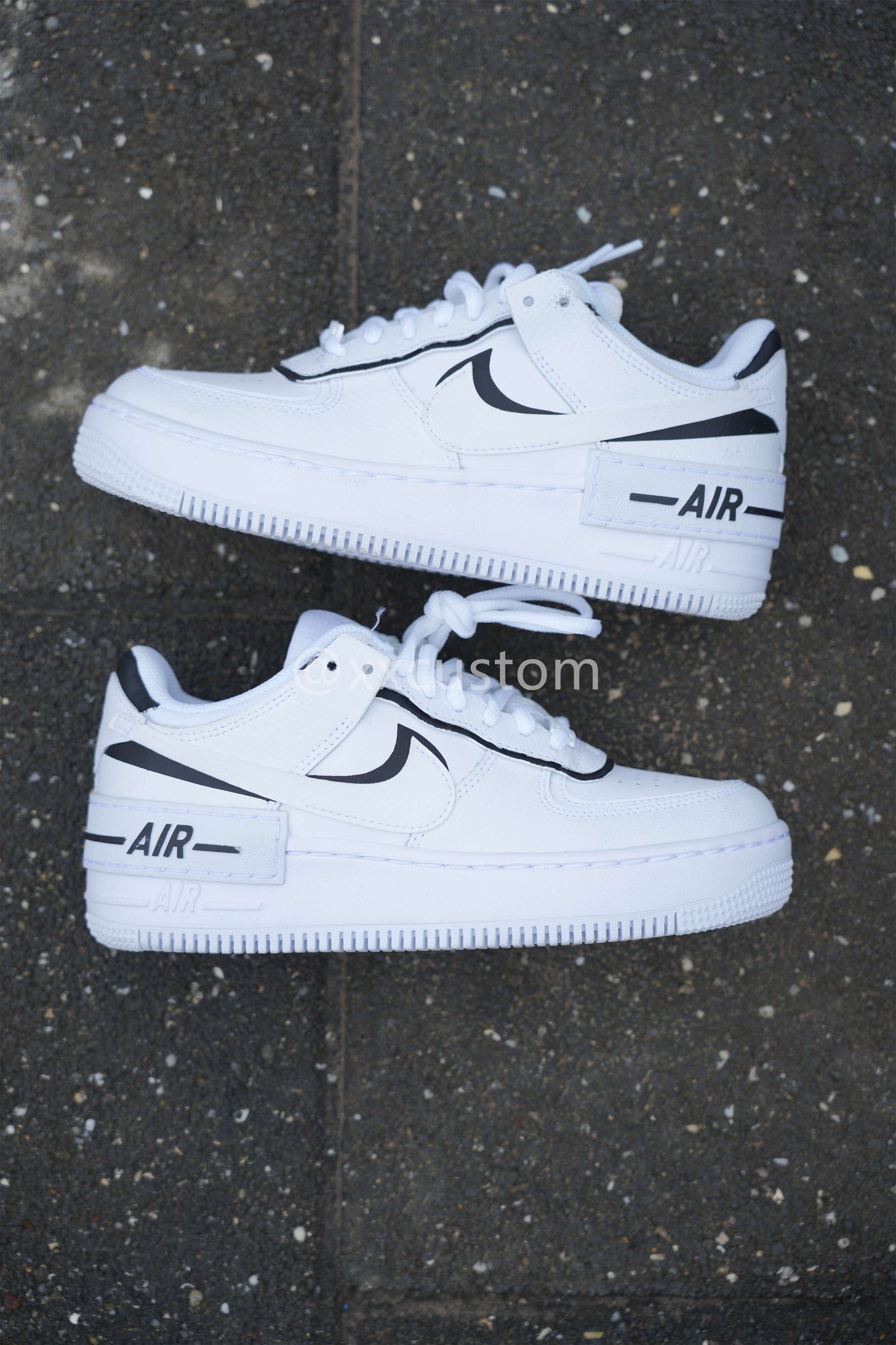 Shadow White Black Custom Air Force 1