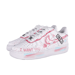 Pink Spray Font Custom Air Force 1 - view 3