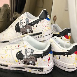 Kaws Black Graffiti Custom Air Force 1 - view 2