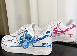 Stitch Couple Valentine's Day Custom Air Force 1 - view 2