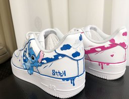 Stitch Couple Valentine's Day Custom Air Force 1 - view 3