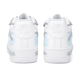 Broken Swoosh Blue Extra Lace Gray Custom Air Force 1 - view 4