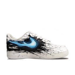 Blue Black Dripping Spray Custom Air Force 1 - view 2