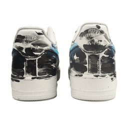 Blue Black Dripping Spray Custom Air Force 1 - view 5