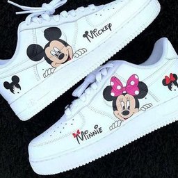 Mickey Mouse Couple Cartoon Custom Air Force 1