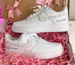 Pearl Ribbon Wedding Gift Custom Air Force 1 - view 2
