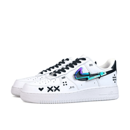 Black Metal Swoosh Custom Air Force 1 - view 3