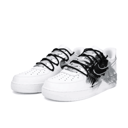 Extra Lace Black Gray White Custom Air Force 1 - view 3