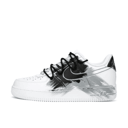 Extra Lace Black Gray White Custom Air Force 1