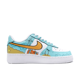 Beach Coconut Brown Blue Custom Air Force 1 - view 2