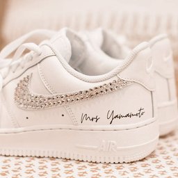 Swarovski Crystal Couple Custom Air Force 1 - view 2