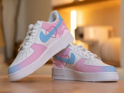 Sweet Summer Pink Couple Custom Air Force 1 - view 2