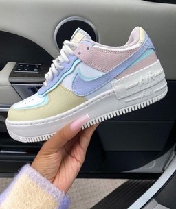 Custom Air Force 1 Purple Pink Beige Blue - view 2