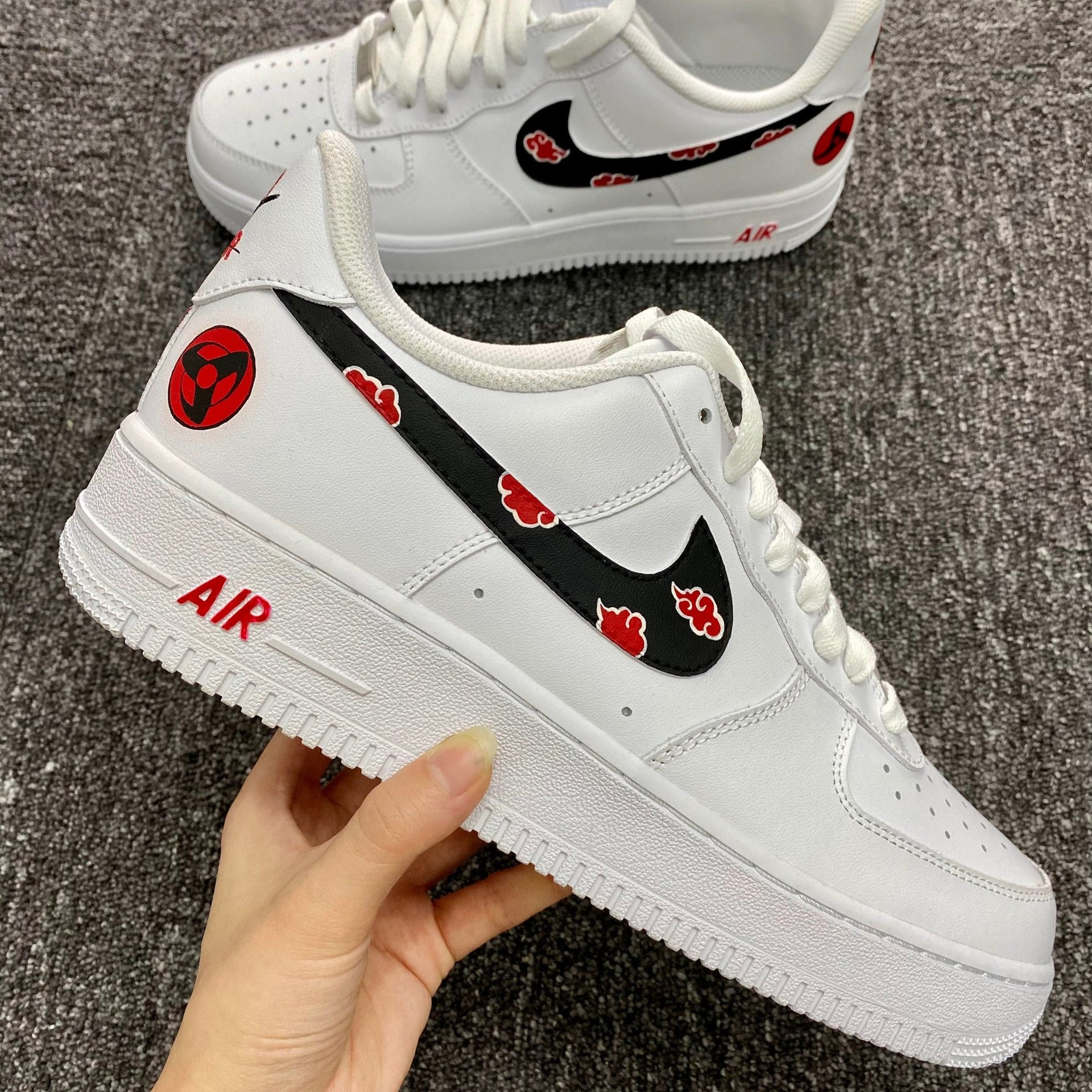 Custom Air Force 1 Naruto Akatsuki Cloud