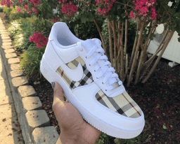 Custom Air Force 1 Classic Beige Plaid - view 2