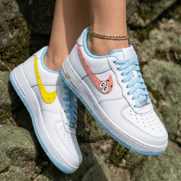 Spongebob Patrick Yellow Pink Baby Blue Custom Air Force 1 - view 2