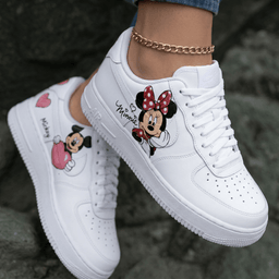 Minnie And Mickey Mouse Pink Red Custom Air Force 1 - view 2
