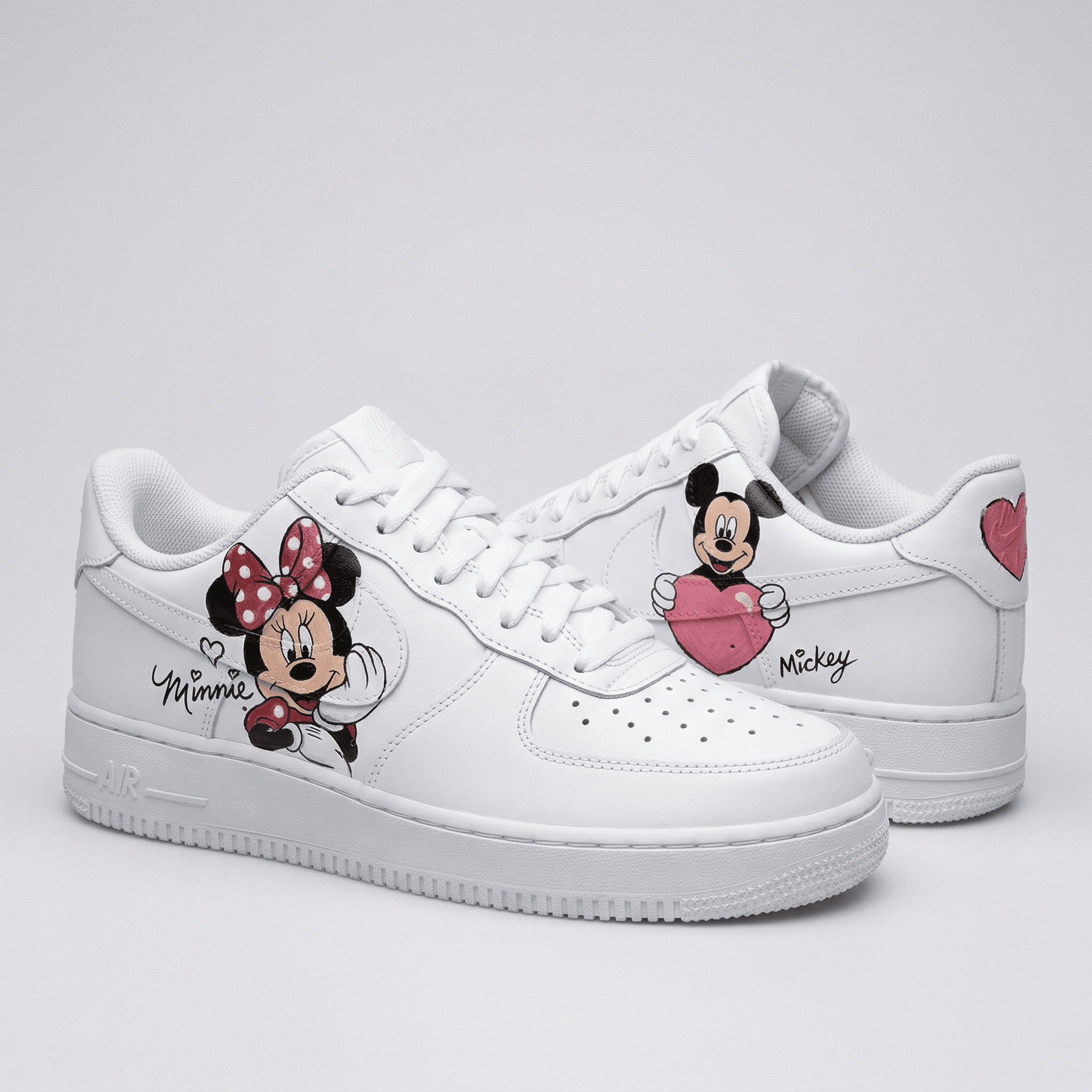Minnie And Mickey Mouse Pink Red Custom Air Force 1