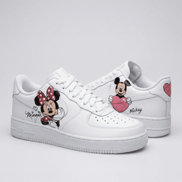 Minnie And Mickey Mouse Pink Red Custom Air Force 1