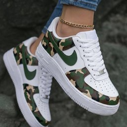 Camo Green Khaki Custom Air Force 1 - view 2