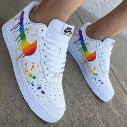 Paint Drip Splatter Rainbow Custom Air Force 1