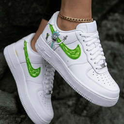 Rick Sanchez Green Slime White Green Custom Air Force 1 - view 2