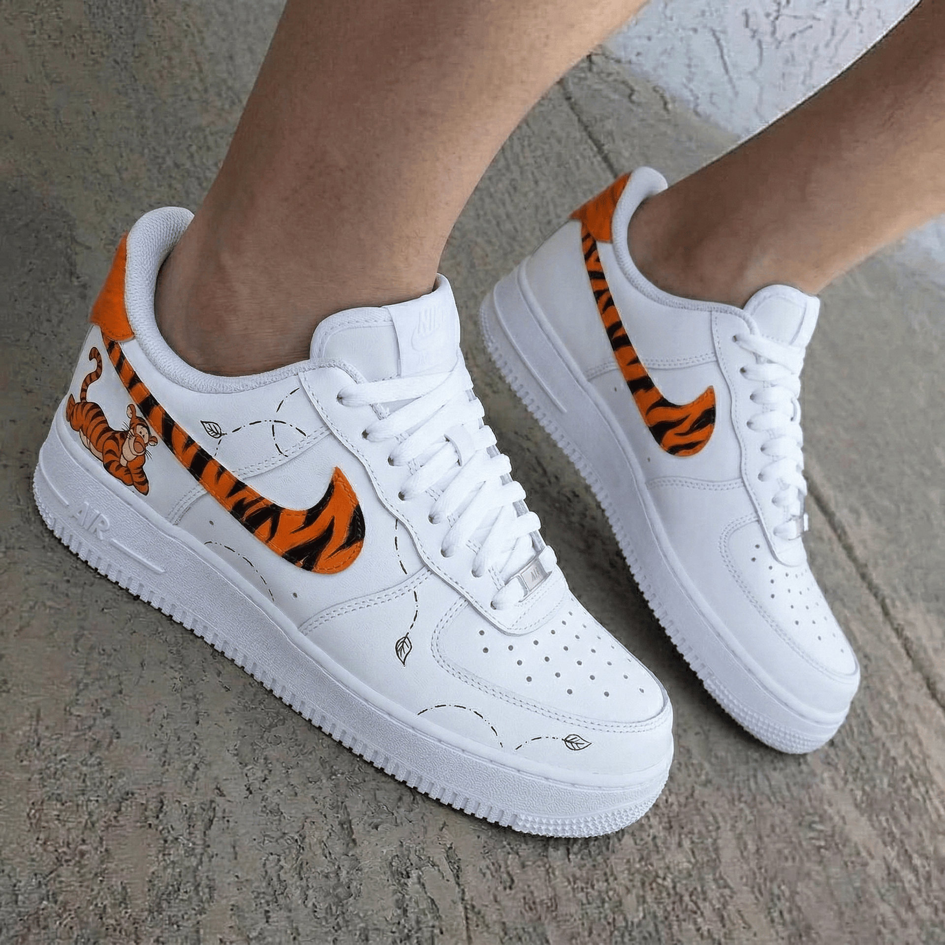 Tigger Tiger Orange Custom Air Force 1