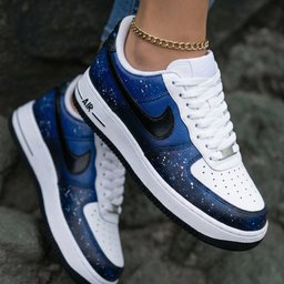 Galaxy Blue Black Custom Air Force 1
