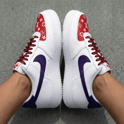 LV Monogram Red Purple Custom Air Force 1 - view 2
