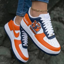 Fultondale Wildcats Fox Orange Navy Blue Custom Air Force 1 - view 2