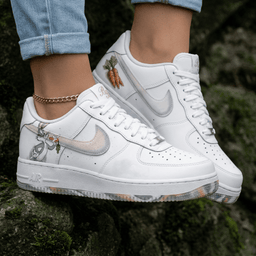 Bugs Bunny Carrots Baby Blue Orange Custom Air Force 1 - view 2