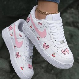 Bows Cherries Baby Pink Custom Air Force 1 - view 2