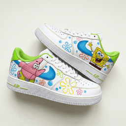 SpongeBob Patrick Cartoon Green Blue Custom Air Force 1