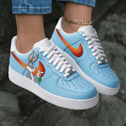 Bugs Bunny Baby Blue Orange Custom Air Force 1 - view 2