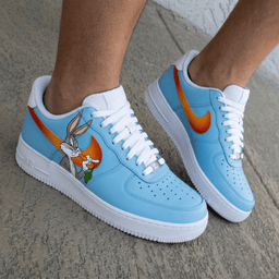 Bugs Bunny Baby Blue Orange Custom Air Force 1