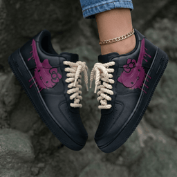 Hello Kitty Black Purple Custom Air Force 1 - view 2