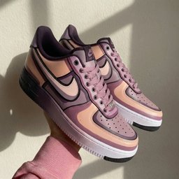 Cartoon Style Peach Purple Custom Air Force 1 Shadow - view 2