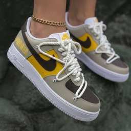 Padres Yellow Brown Custom Air Force 1 - view 2