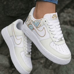 Butterflies Baby Blue Gold Custom Air Force 1 - view 2