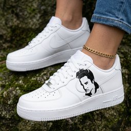 Black Portrait White Black Custom Air Force 1 - view 2