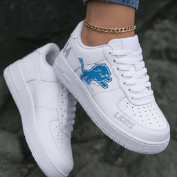 Lions Logo Number 14 Blue Gray Custom Air Force 1 - view 2