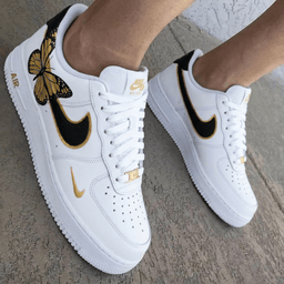 Butterfly Gold Black Custom Air Force 1