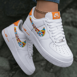 Sunflower Pattern Orange Custom Air Force 1 - view 2