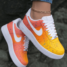 Splatter Gradient Pink Orange Yellow Custom Air Force 1 - view 2
