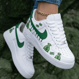 Money Bags And Cash Green Custom Air Force 1 - view 2