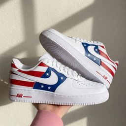 American Flag Red Blue Custom Air Force 1 - view 2