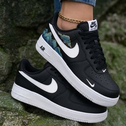 Blue Gold Cloud Black Custom Air Force 1 - view 2