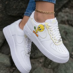Tweety Bird Cartoon Yellow Custom Air Force 1 - view 2