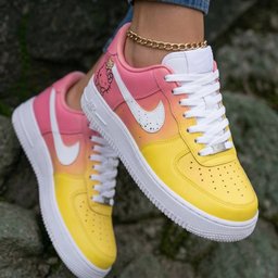 Hello Kitty Baby Pink Yellow Custom Air Force 1 - view 2